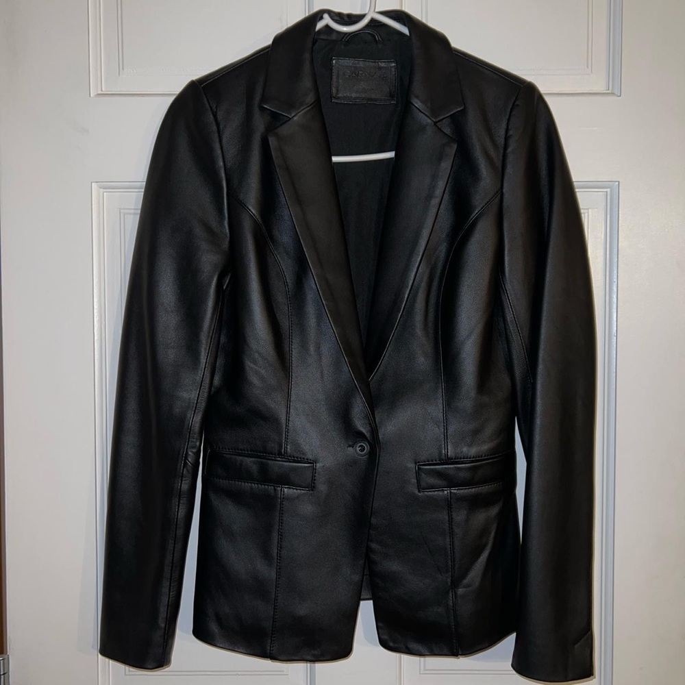 LF CARMAR GENUINE LEATHER BLAZER